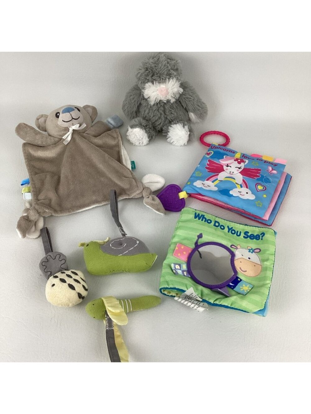 Baby Infant Bundle Plush Bear Lovey Taggies Soft Book Warmies Cat Mixed Toy Lot